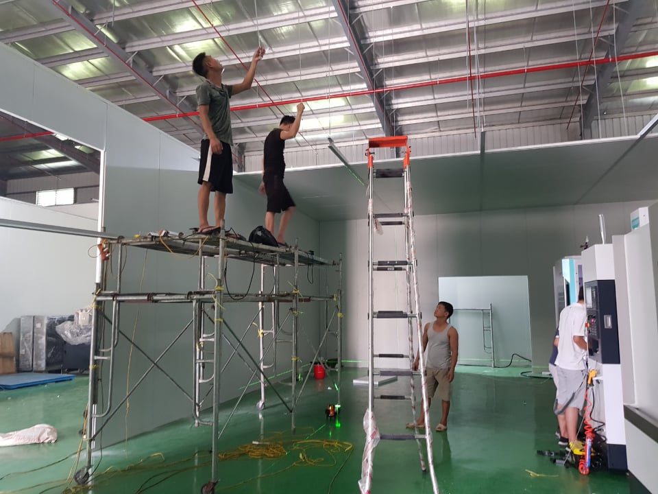 Thi công trần vách ngăn panel tại Ninh Bình